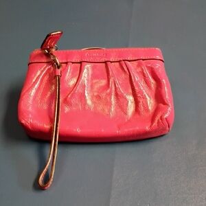 Coach Vibrant Pink Wristlet Clutch